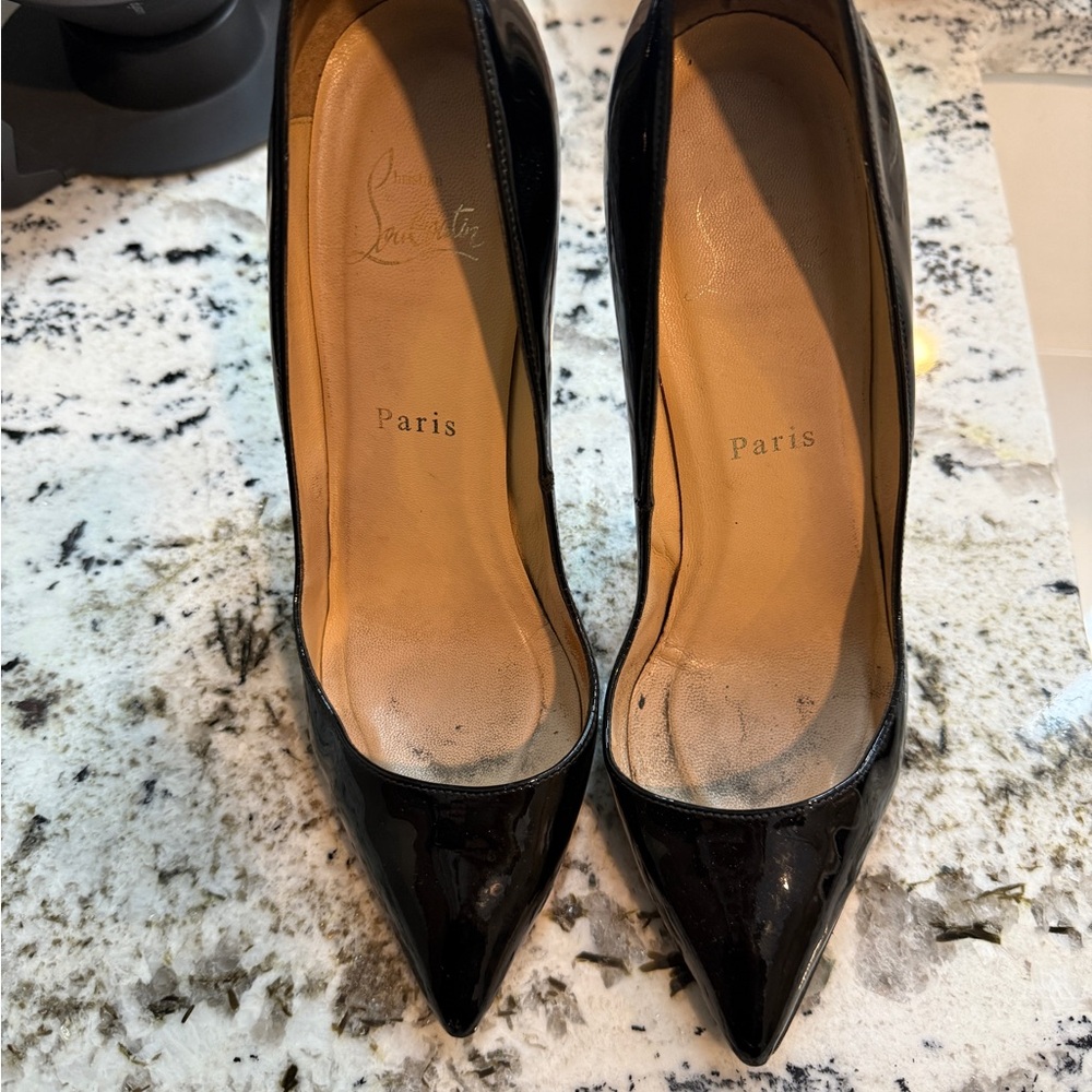 Christian Louboutin Black Patent Leather Pumps